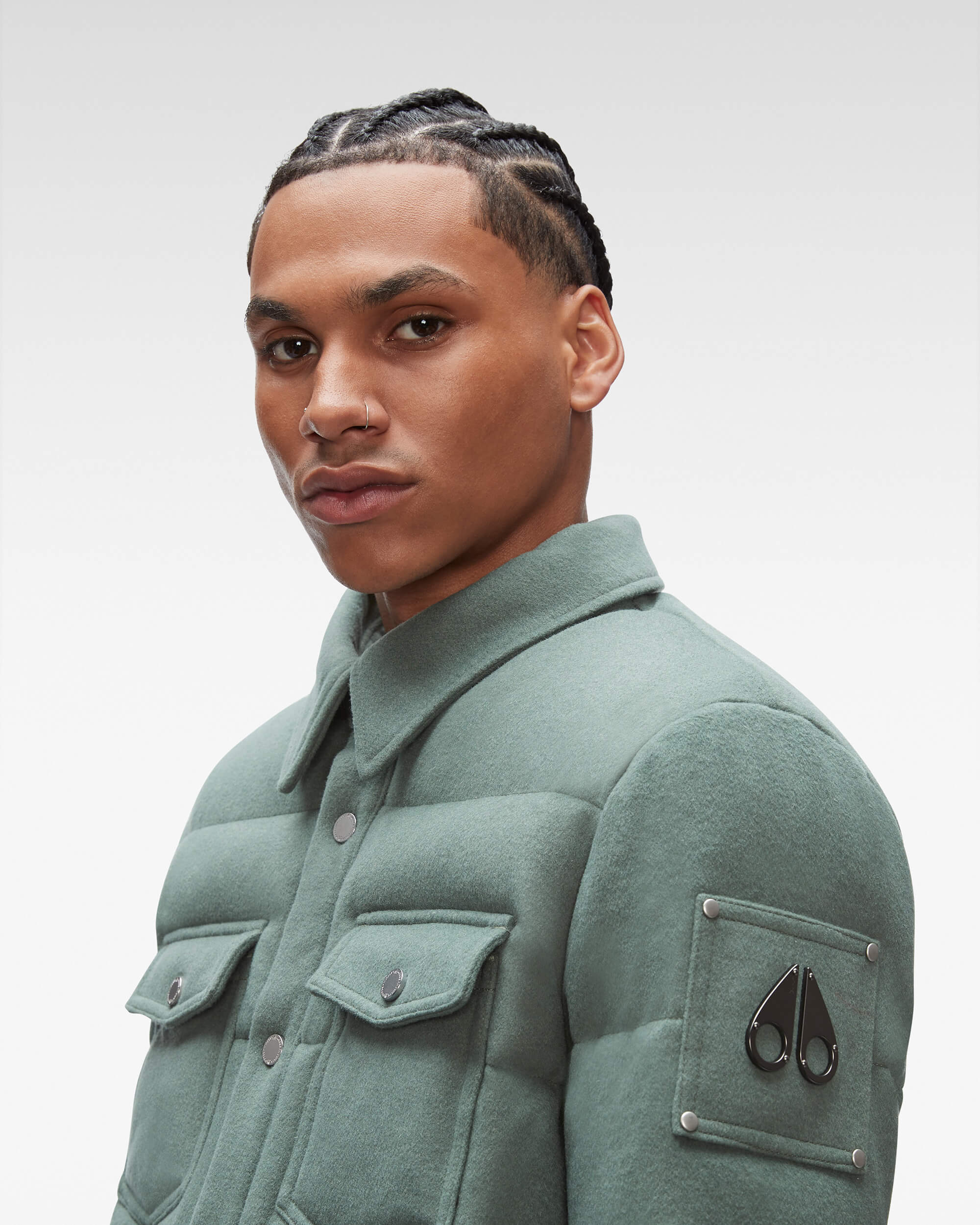 Vert Sapin Homme tissu Veste