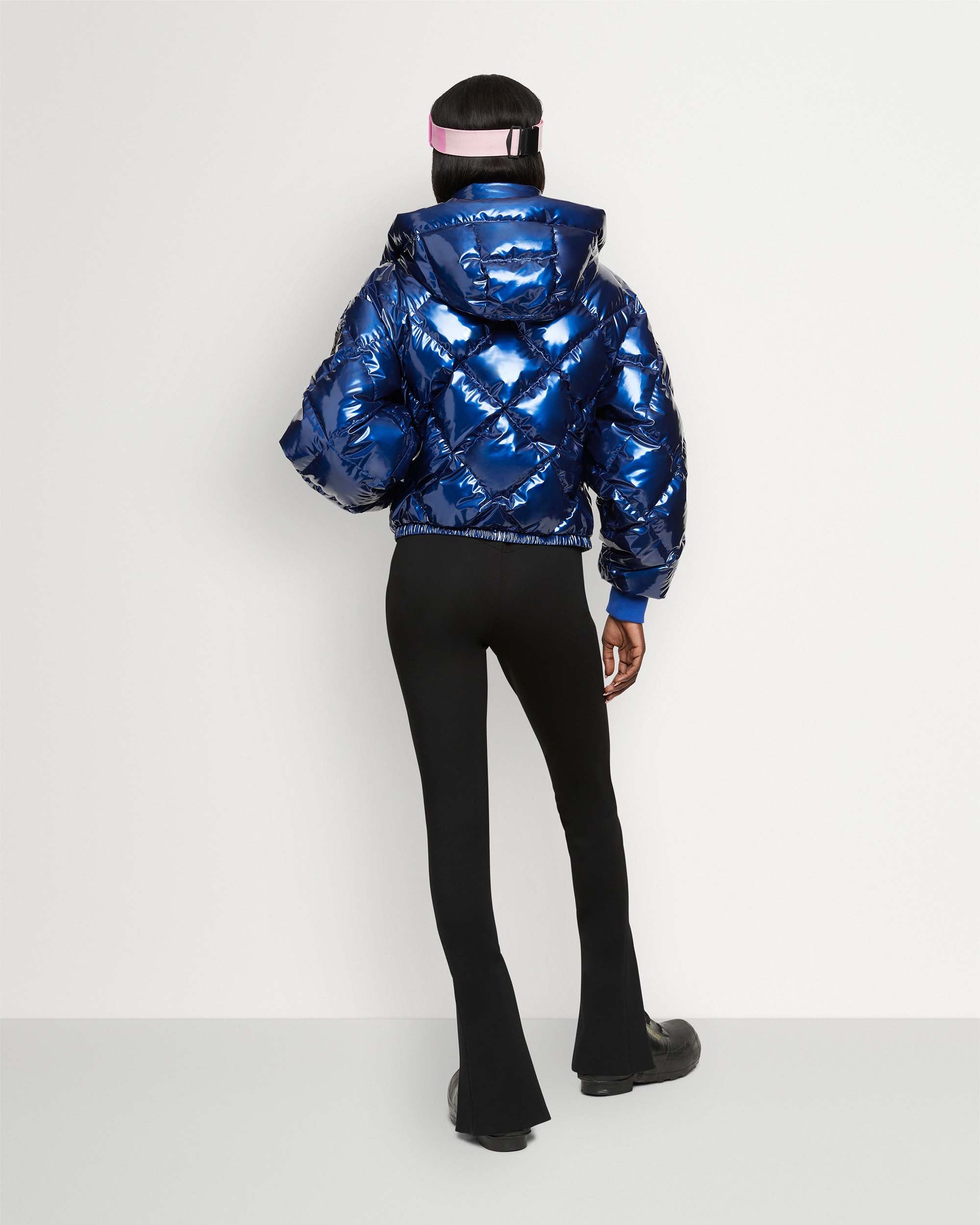 Cobalt Femme Puffer Tissé