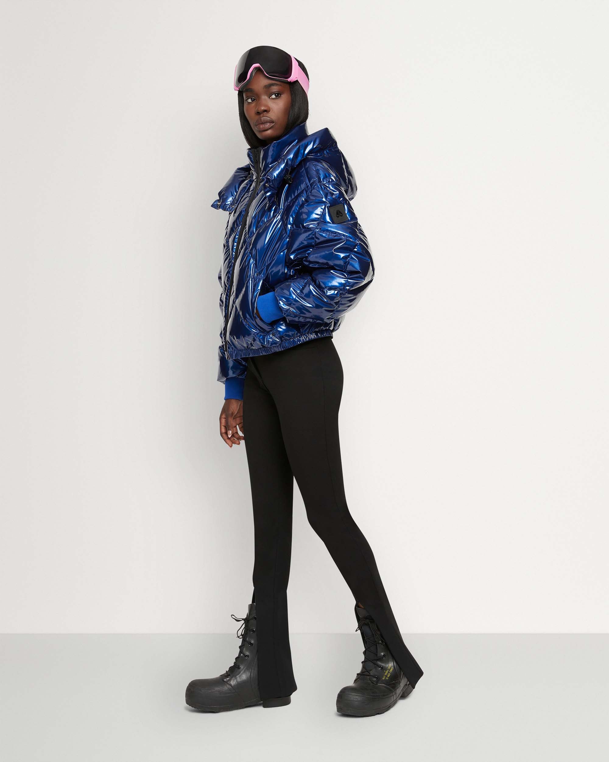 Cobalt Femme Puffer Tissé