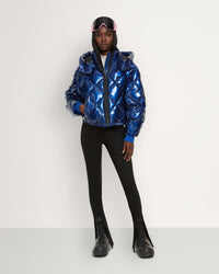 Cobalt Femme Puffer Tissé