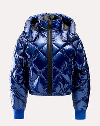 Cobalt Femme Puffer Tissé