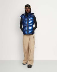 Cobalt Femme Puffer Tissé