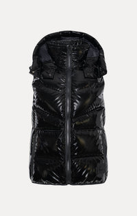 Noir Femme Puffer Tissé