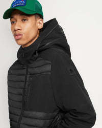 Noir & Noir Bomber tissé pour Homme