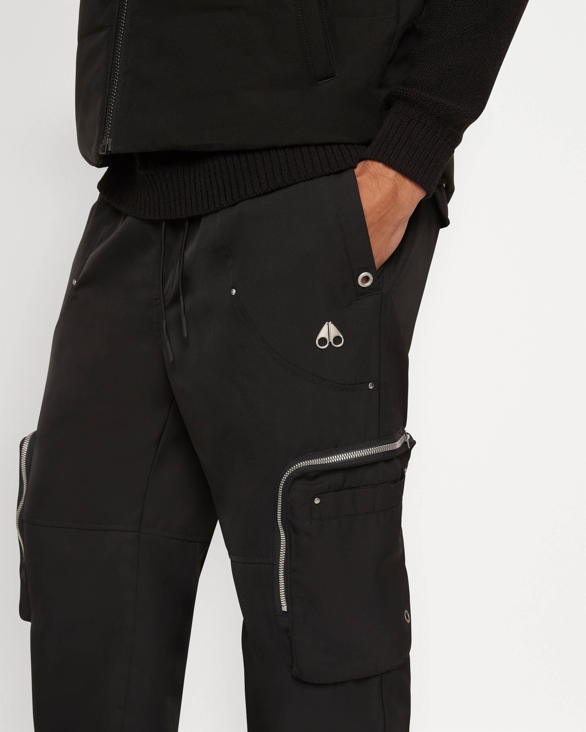 Noir Homme tissu Pants