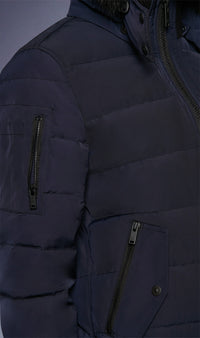 True Navy & Noir Bomber tissé pour Femme