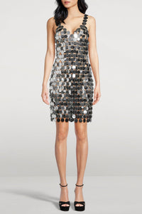 MIXTE   Robe à pastilles scintillantes - Silver