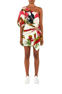 Blouse brodée Spring Forest en lin - Multicolore