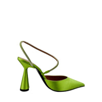 Saturn 90 Slingback - Green satin