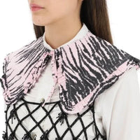 Col imprimé en coton - Light Lilac