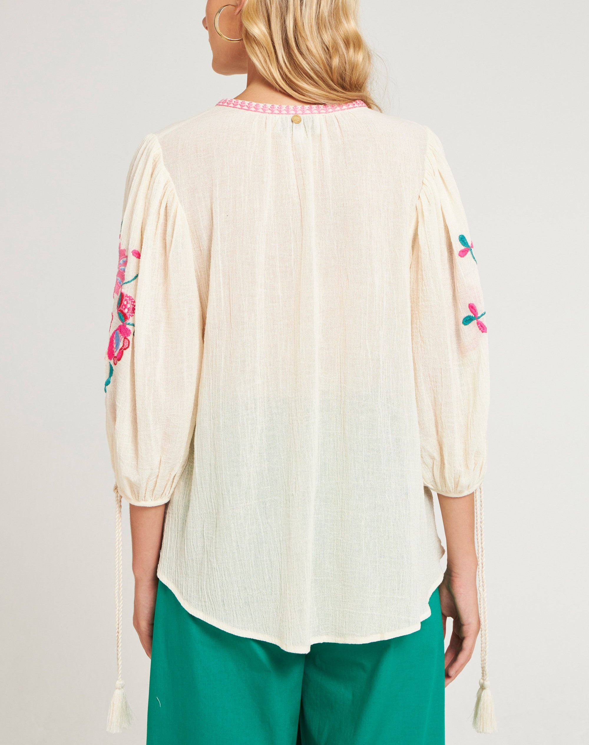 Blouse brodée Magoo - Cream