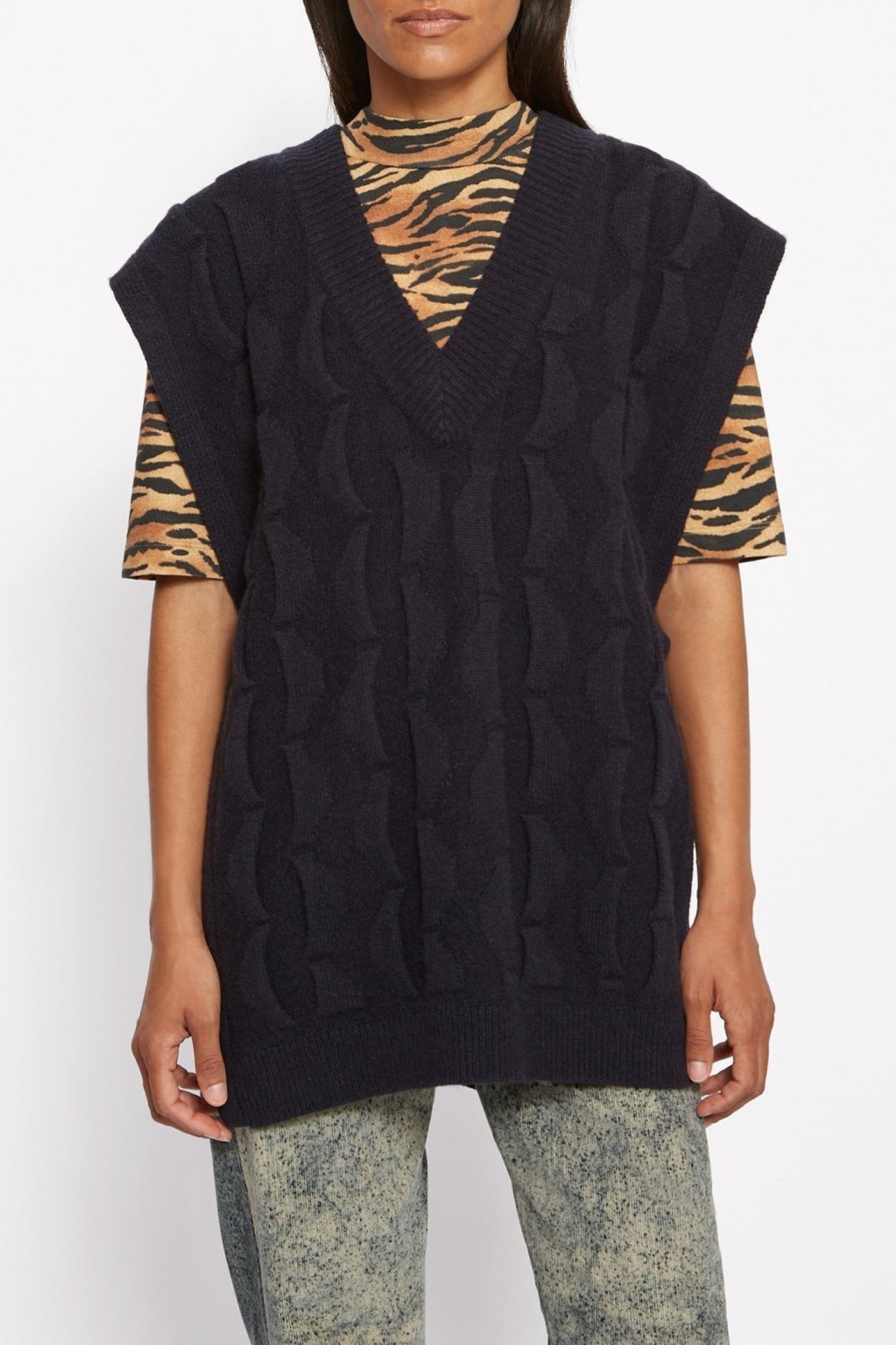 Pull Brune en laine - Navy