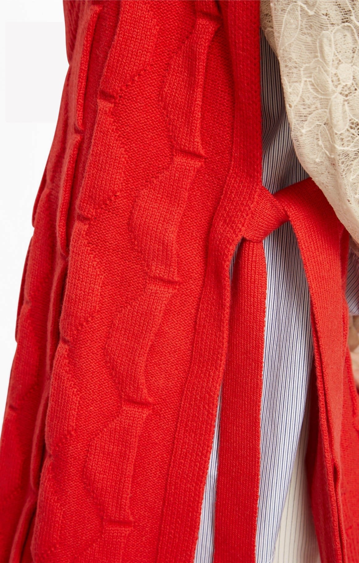 Pull Brune en laine - Rouge
