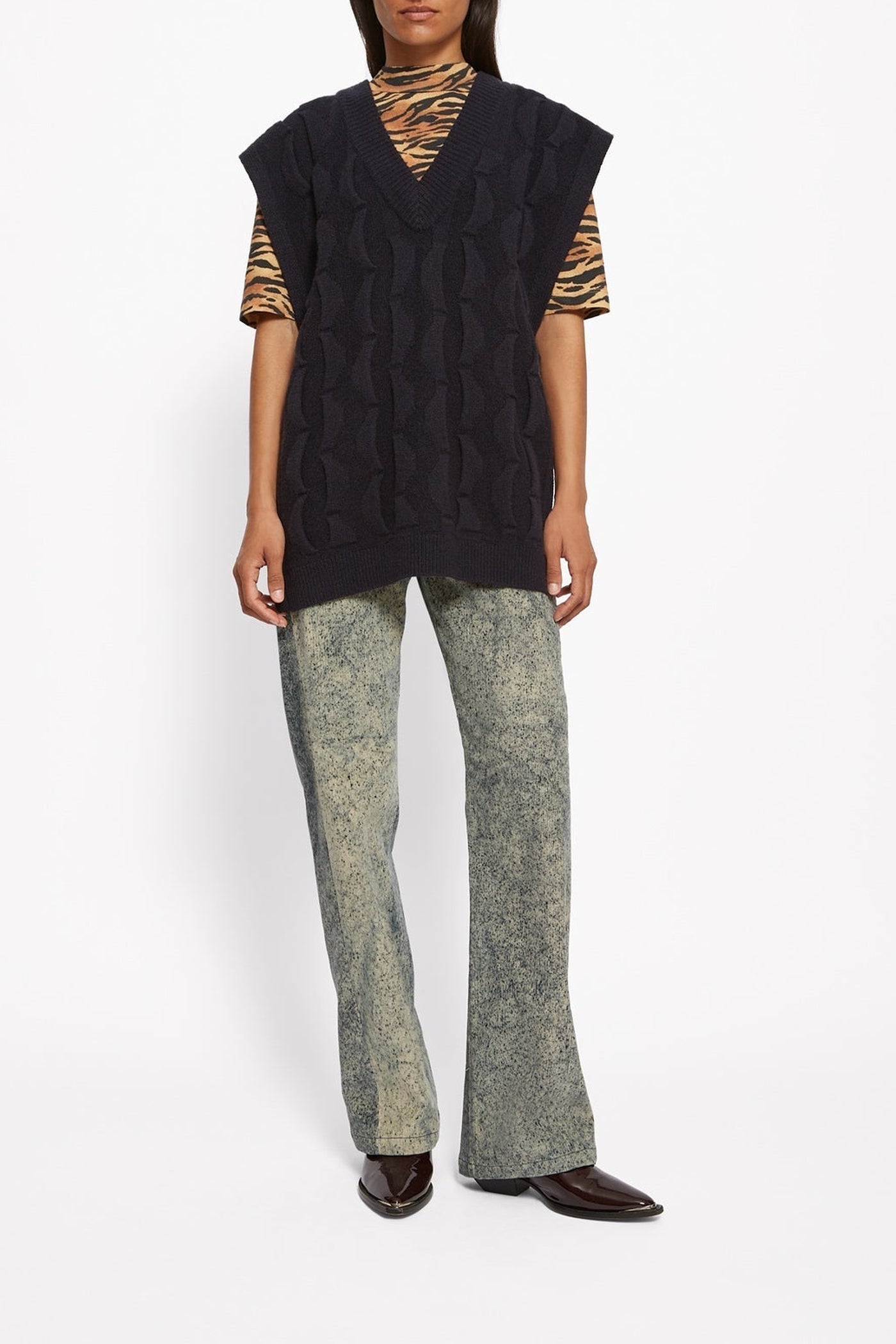 Pull Brune en laine - Navy