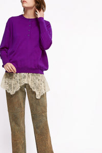 Pull Ella en laine - Violet