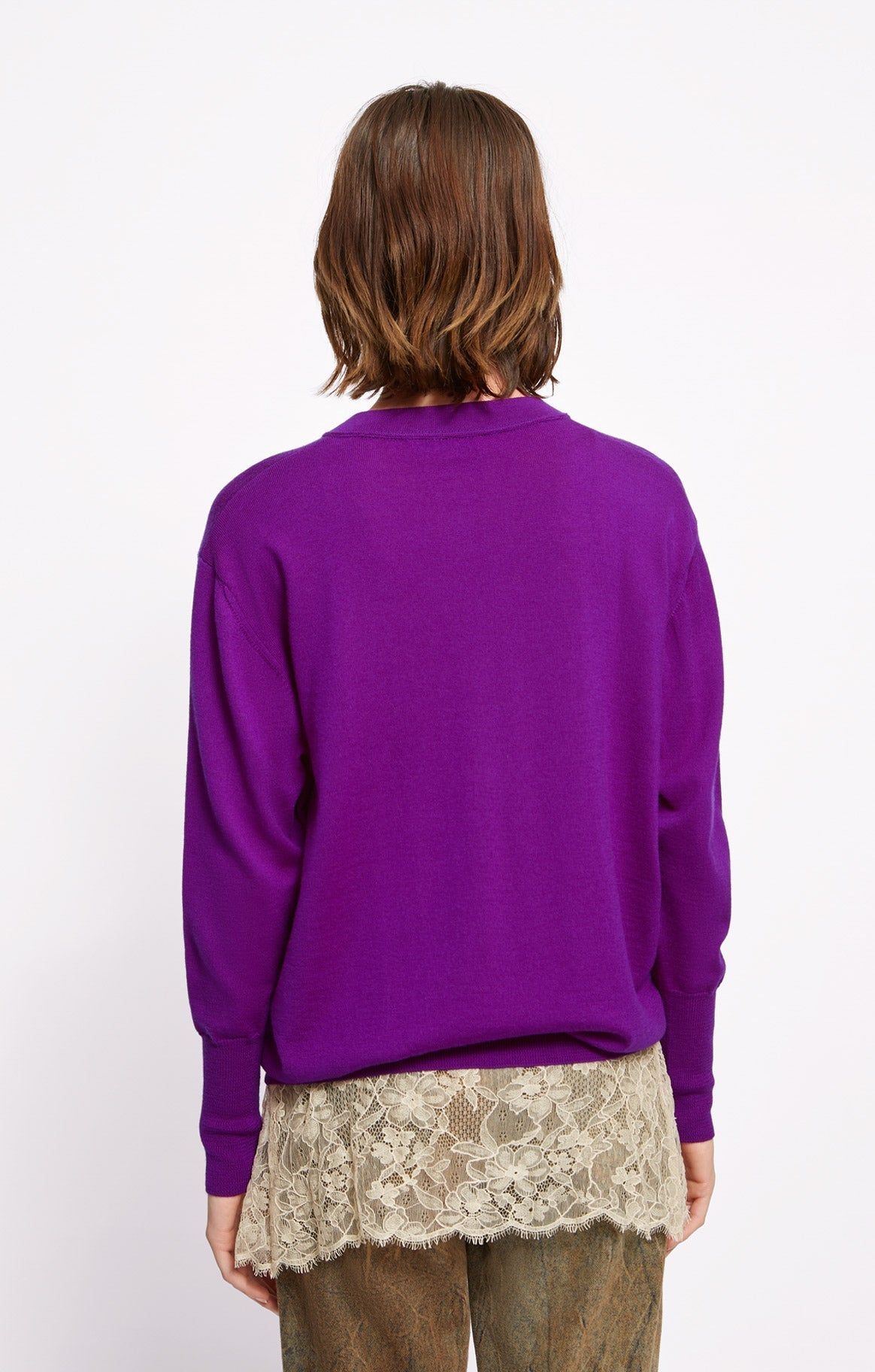 Pull Ella en laine - Violet