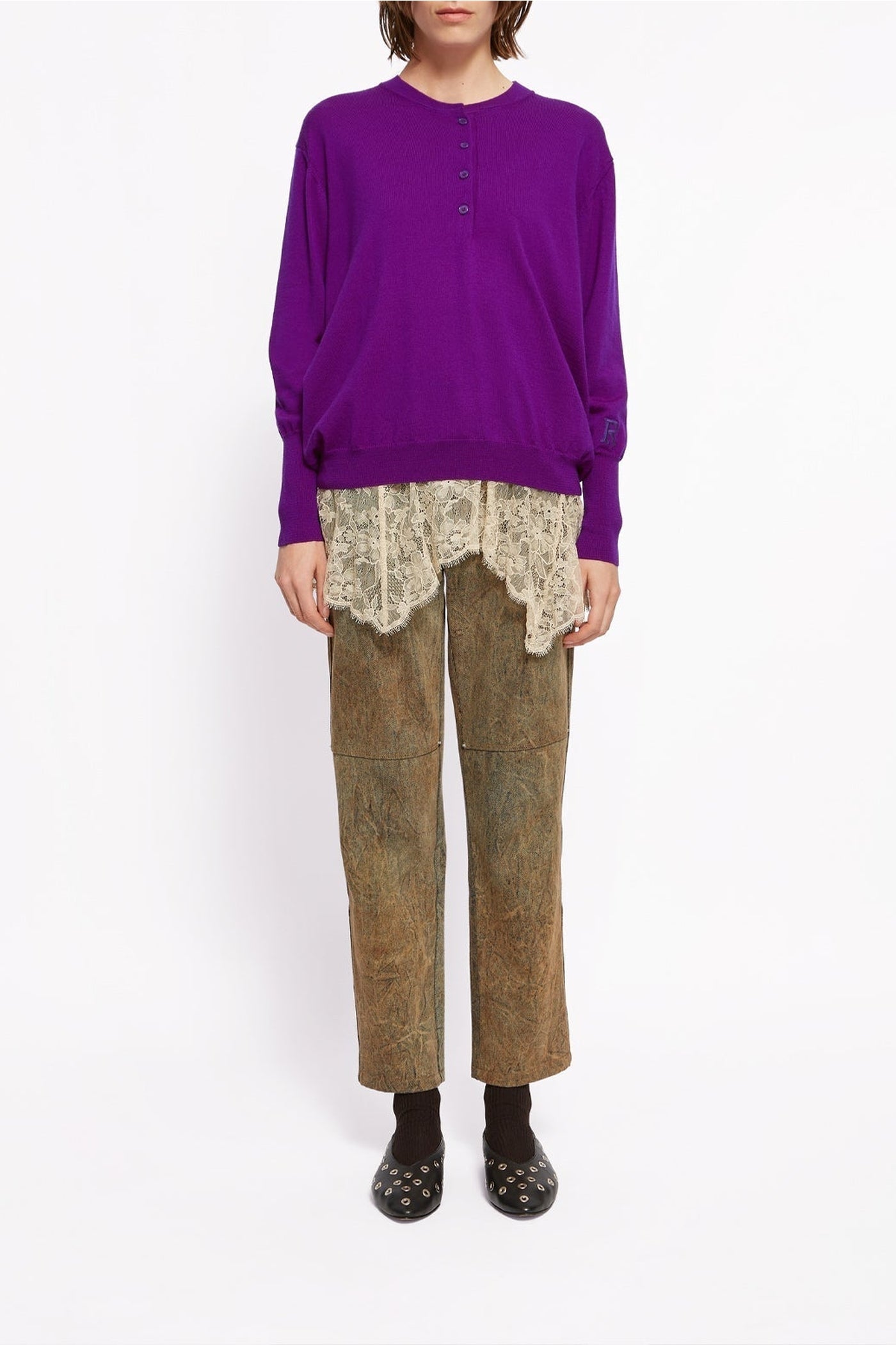 Pull Ella en laine - Violet