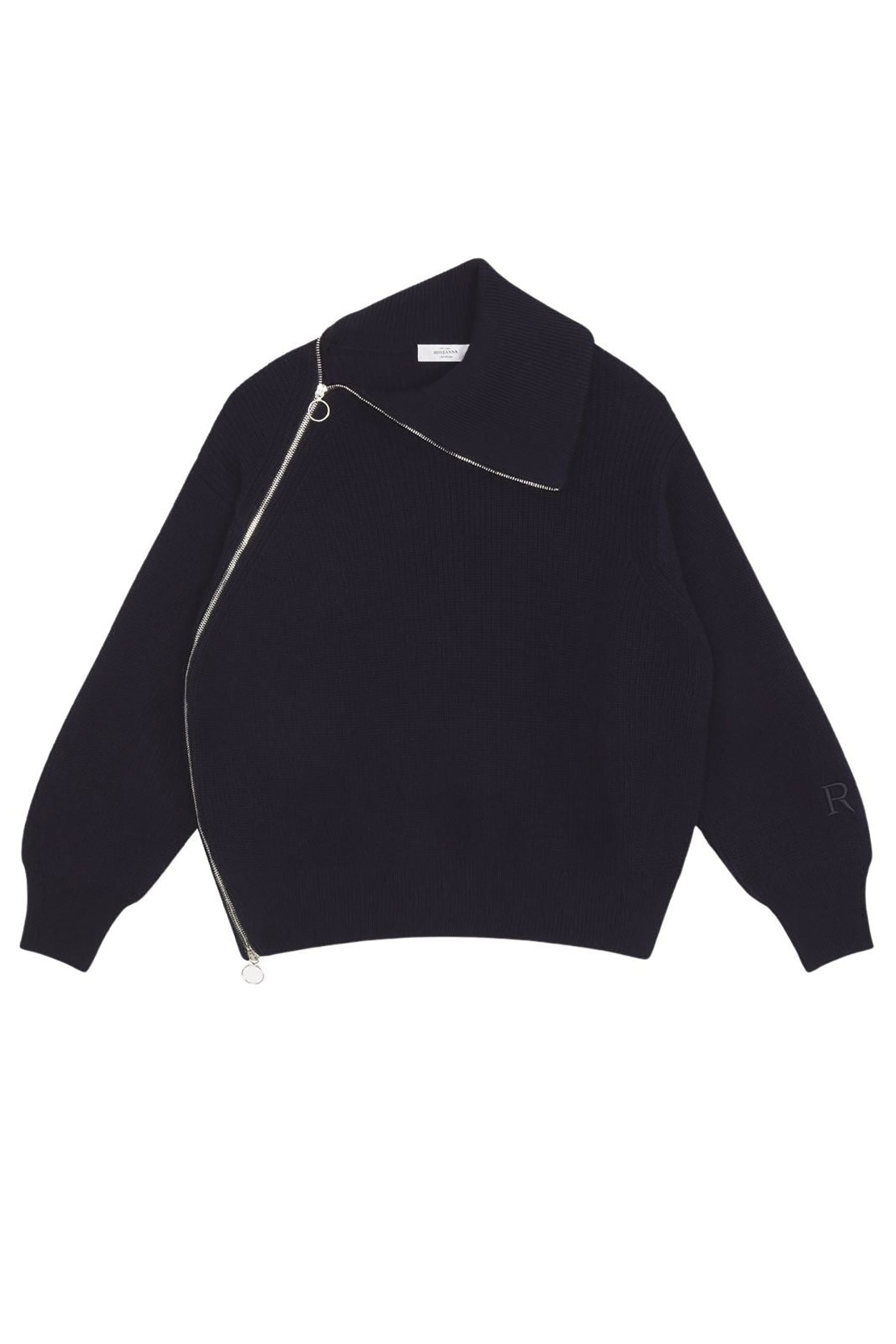 NAVY / 19qty Wool zip jumper - Navy