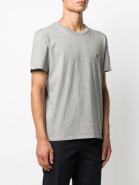 T-shirt à col rond avec écusson - Grey Melange