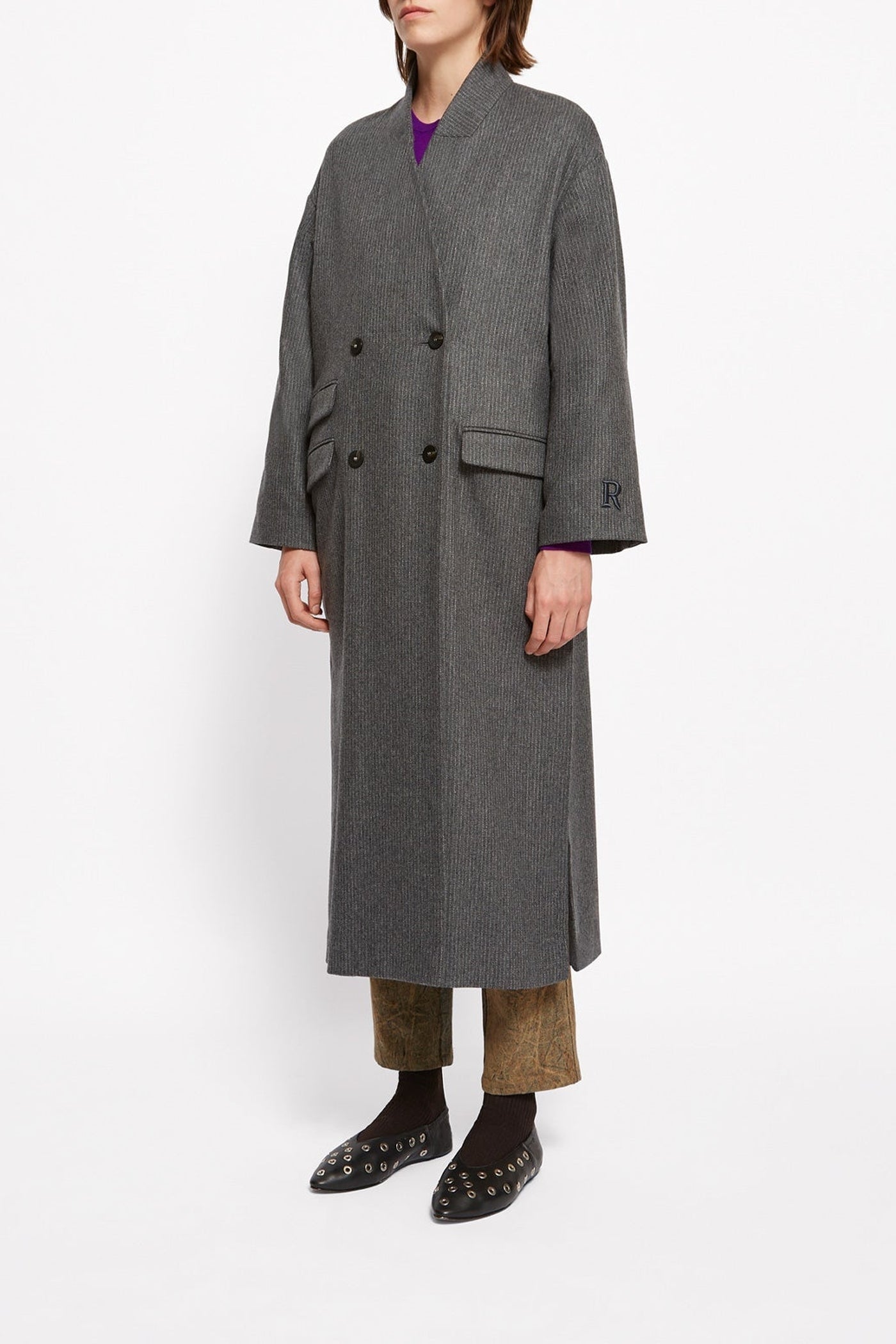 Manteau America en laine - Gris