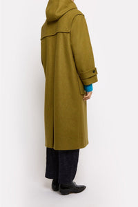 Bieber coat in wool - Khaki