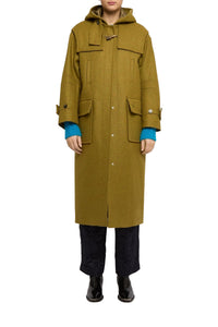 Bieber coat in wool - Khaki