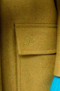 Bieber coat in wool - Khaki