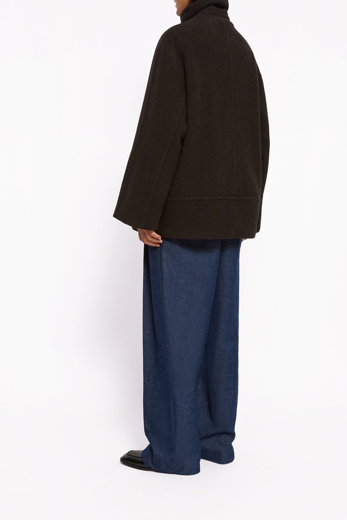 Manteau Driver en laine - Chocolat