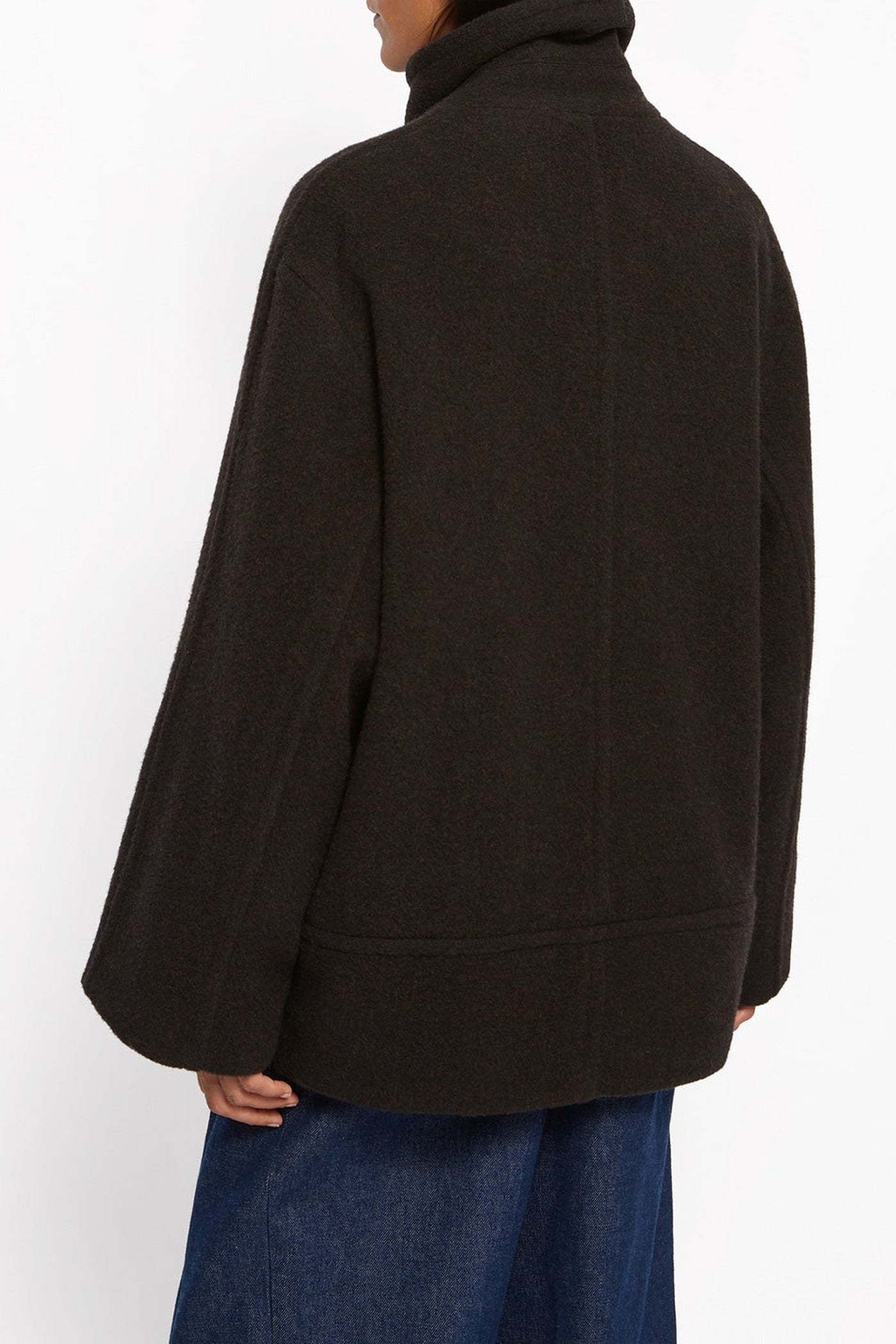 Manteau Driver en laine - Chocolat
