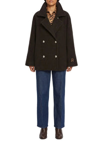 Manteau Driver en laine - Chocolat