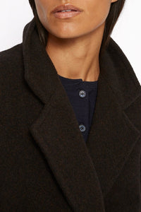 Manteau Max en laine - Chocolat