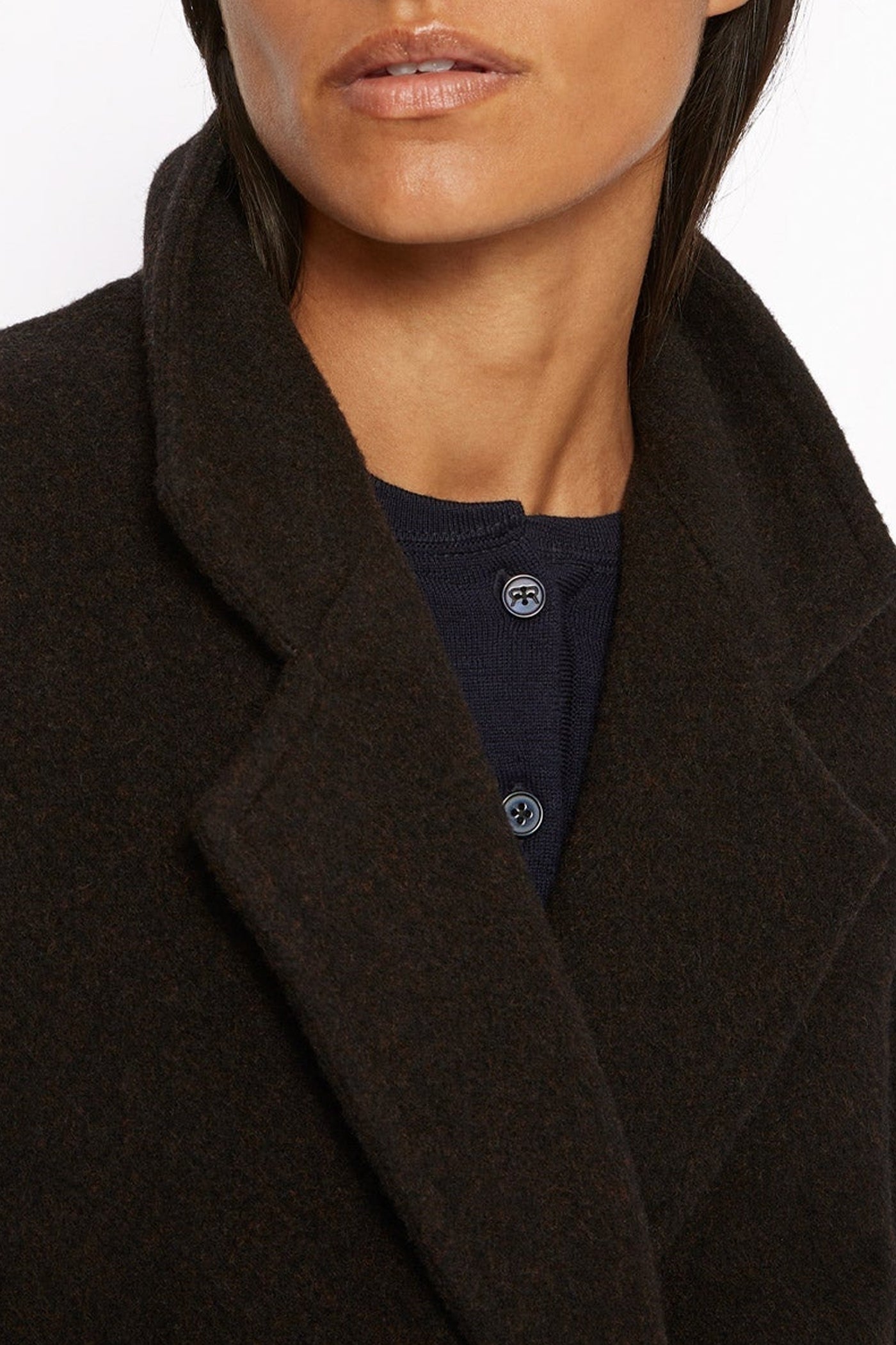 Manteau Max en laine - Chocolat