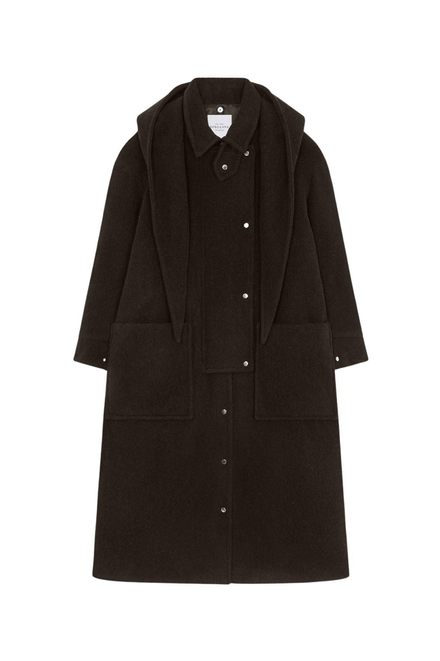 Manteau Mind en laine - Chocolat
