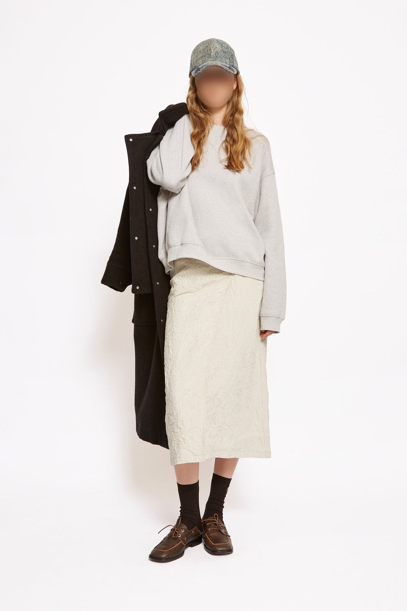 Manteau Mind en laine - Chocolat