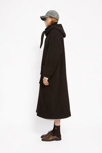 Manteau Mind en laine - Chocolat