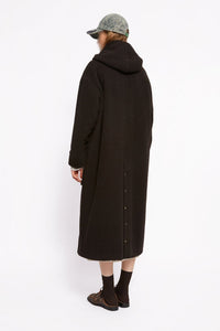 Manteau Mind en laine - Chocolat