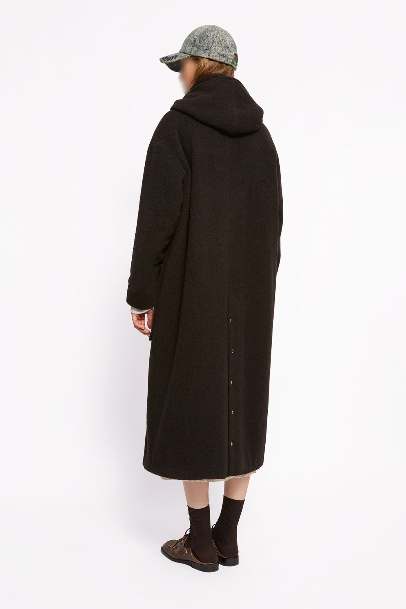 Manteau Mind en laine - Chocolat