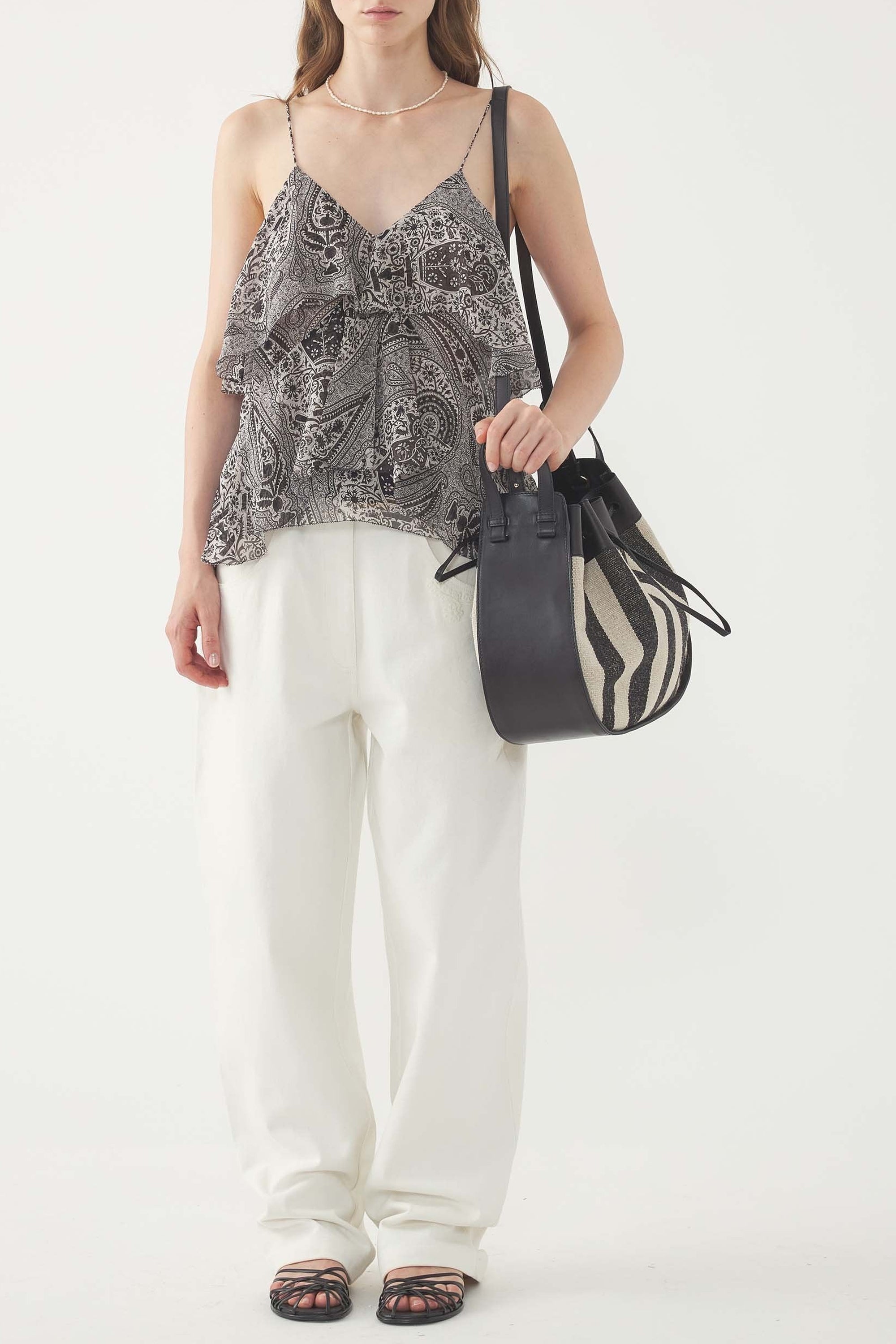 BLACK MARBIE TOP