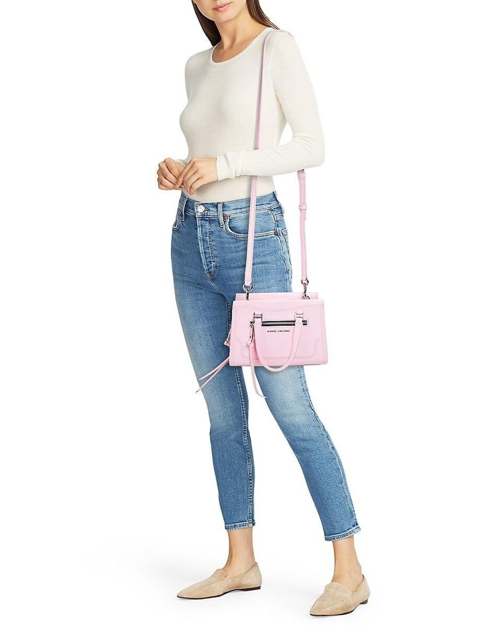 PETIT   Petit sac Small Satchel en cuir - Bubblegum
