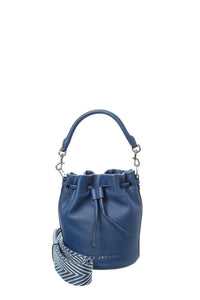 PAS INFO   Sac The Bucket en cuir - Azure Blue