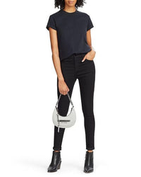 PAS INFO   Sac Crescent en cuir - Bubblegum