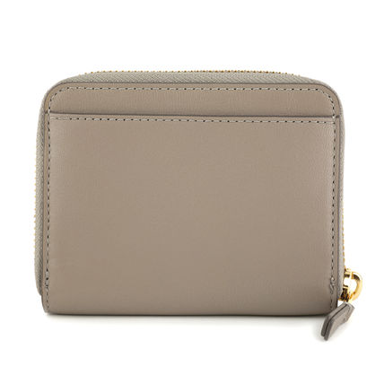 Portefeuille The Zip Around en cuir - Cement