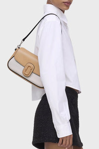 Grand sac Clover en cuir - Beige