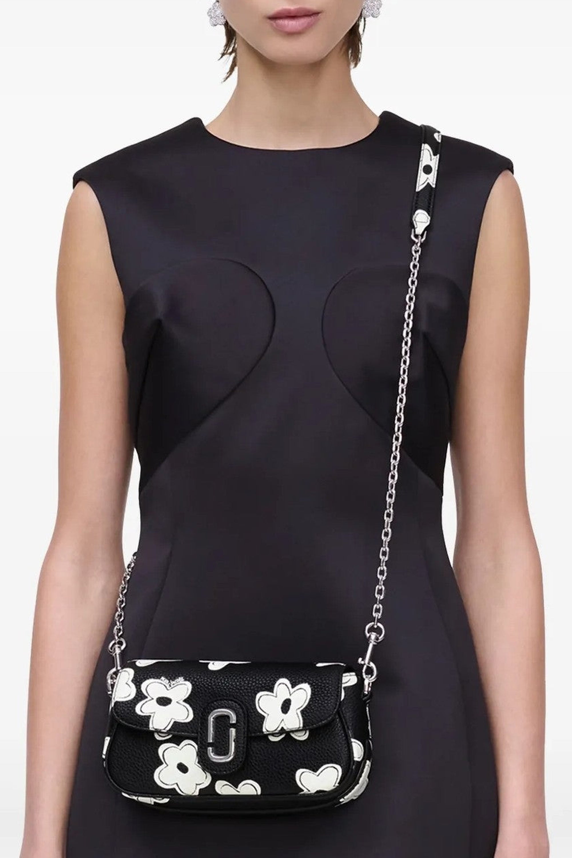 Sac Clover à logo en cuir - Black & White