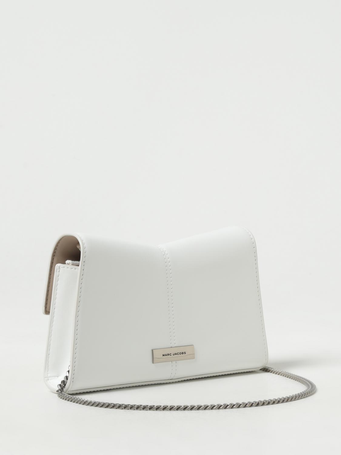 Mini sac The Chain en cuir - White