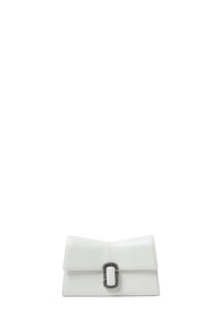 Mini sac The Chain en cuir - White