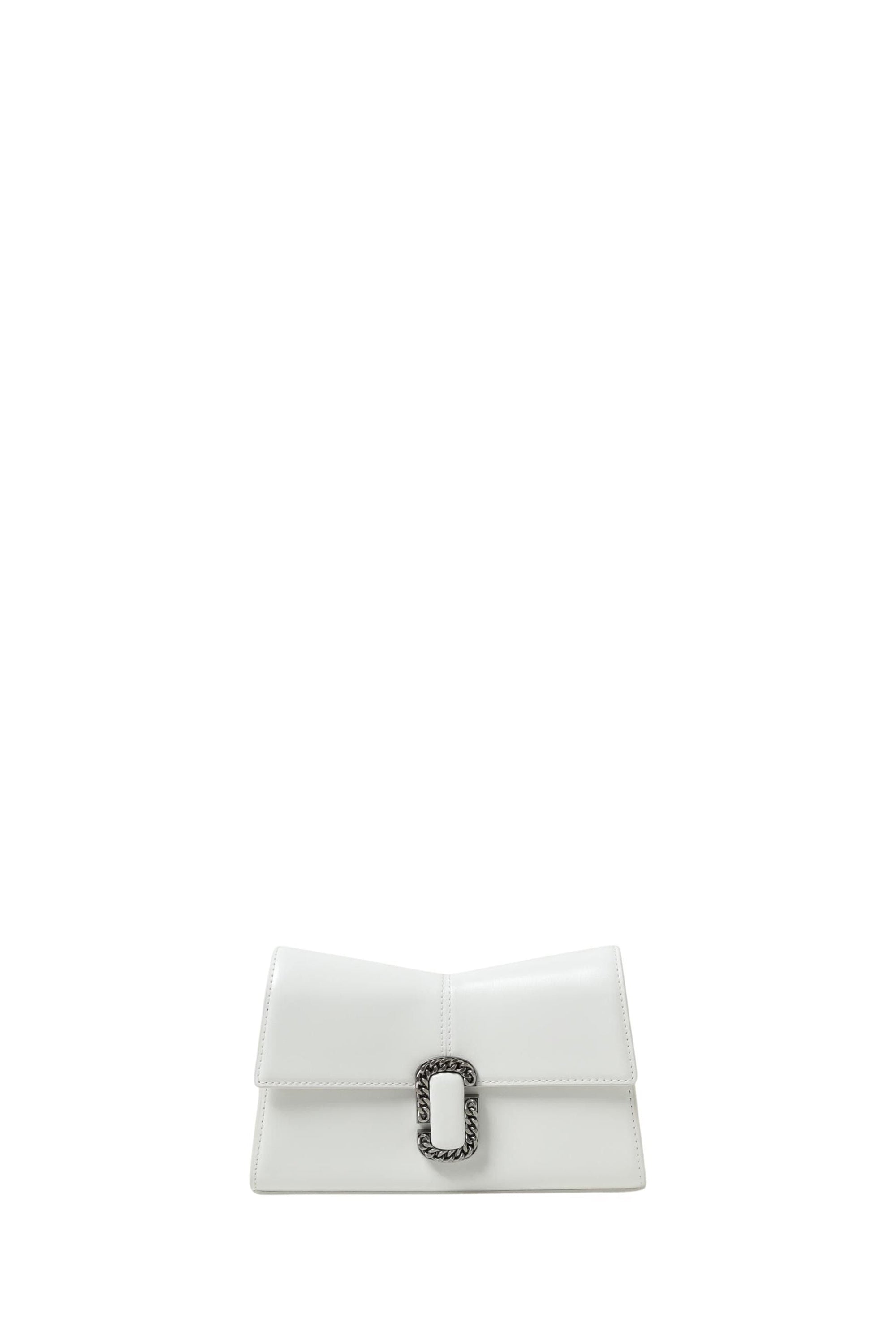 Mini sac The Chain en cuir - White