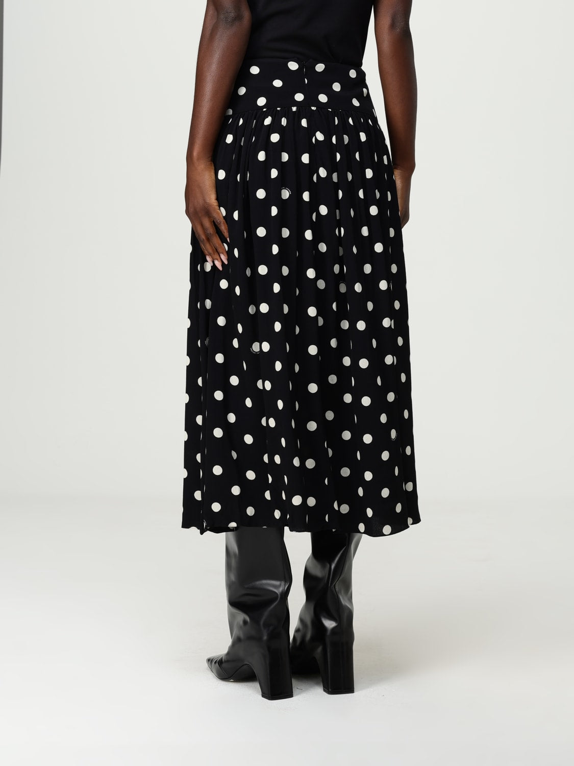 Jupe longue à pois - Black & Ivory