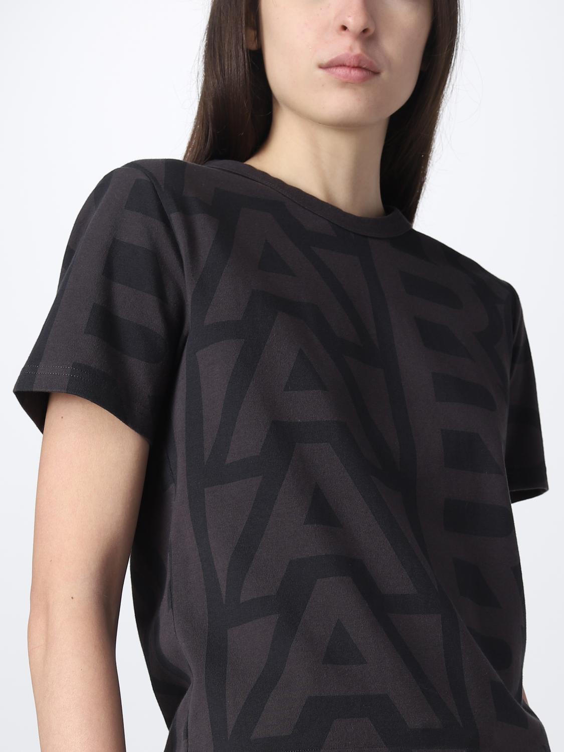 T-shirt Monogram à col rond - Black & Charcoal