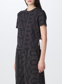 T-shirt Monogram à col rond - Black & Charcoal
